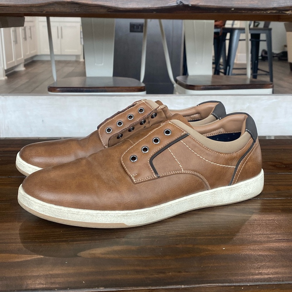 Rye by Hawker Rye Larelissi Contrast Stitch Sneaker Mens Size 11.5 *No Laces Tan
